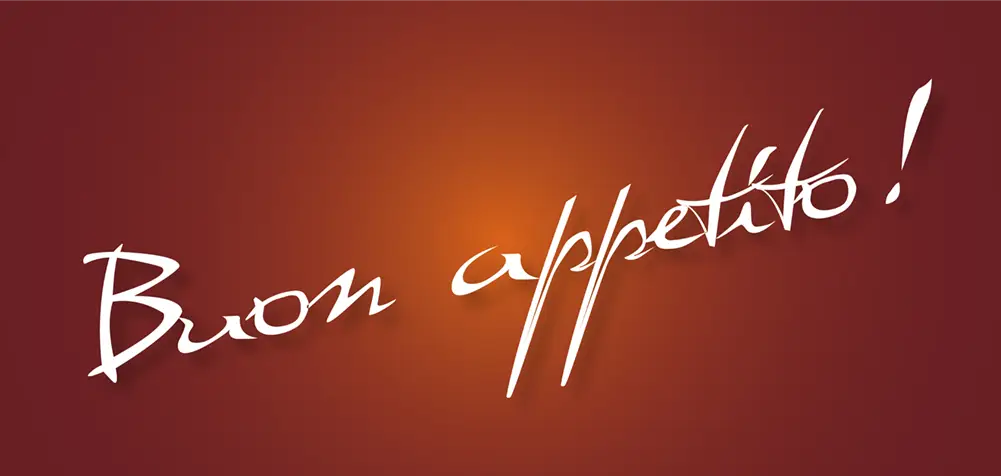 Bild mit dem Schriftzug Buon appetito!